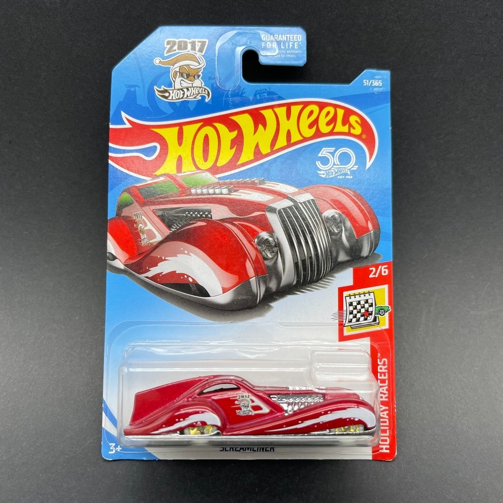 Hot Wheels 2017 Holiday Racers Series Screamliner Car Red Diecast 1/64 Scale